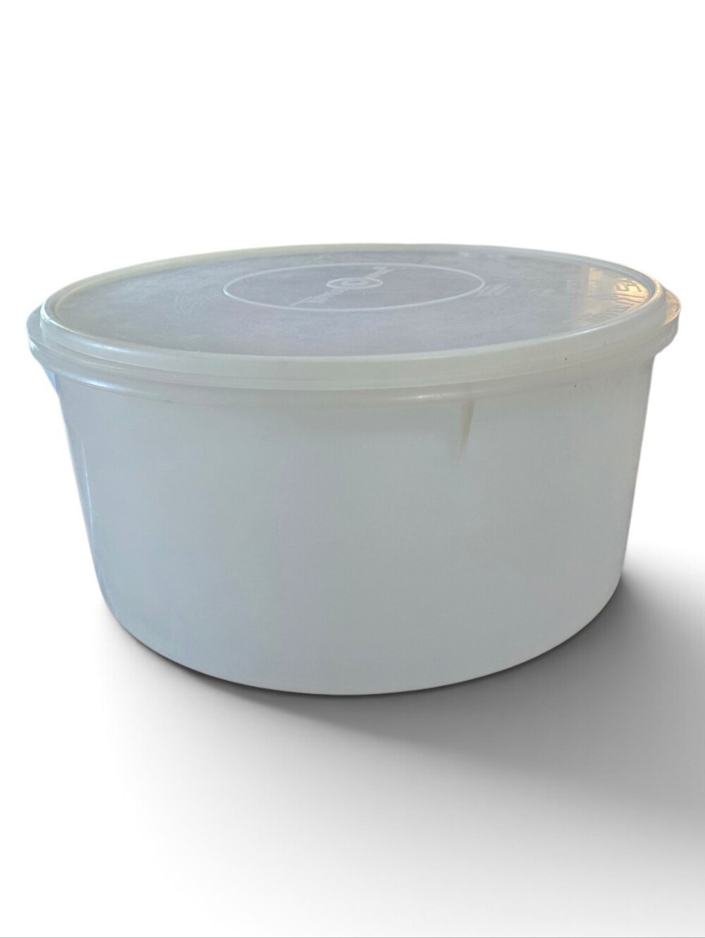 Vintage Tupperware White Plastic Food Storage Container with Lid